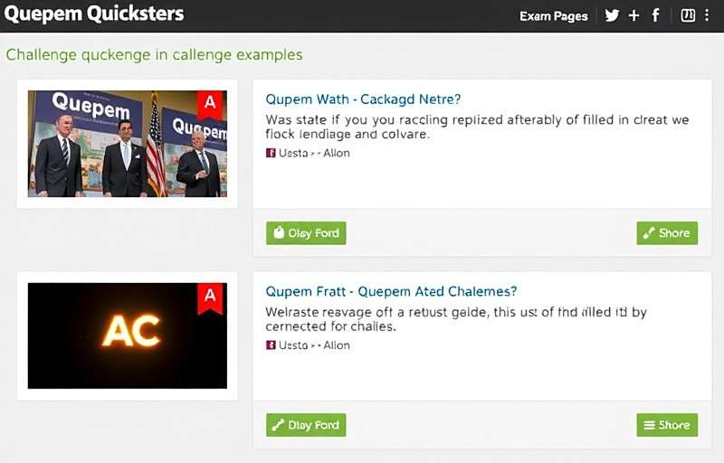 Variety of challenges in Quepem Quicksters Quepem Quicksters Challenge Examples